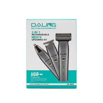 Daling 3-in-1 Rechargeable Grooming Machine | Trimmer, Shaver & Nose Hair Cutter for Men